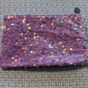 Purple Sequin Clutch